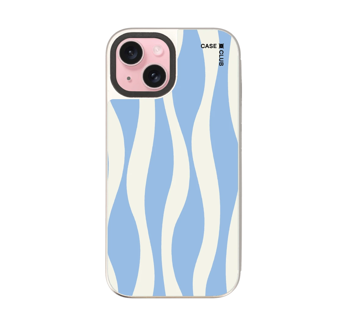 ลายคลื่นน้ำสีขาวน้ำเงิน